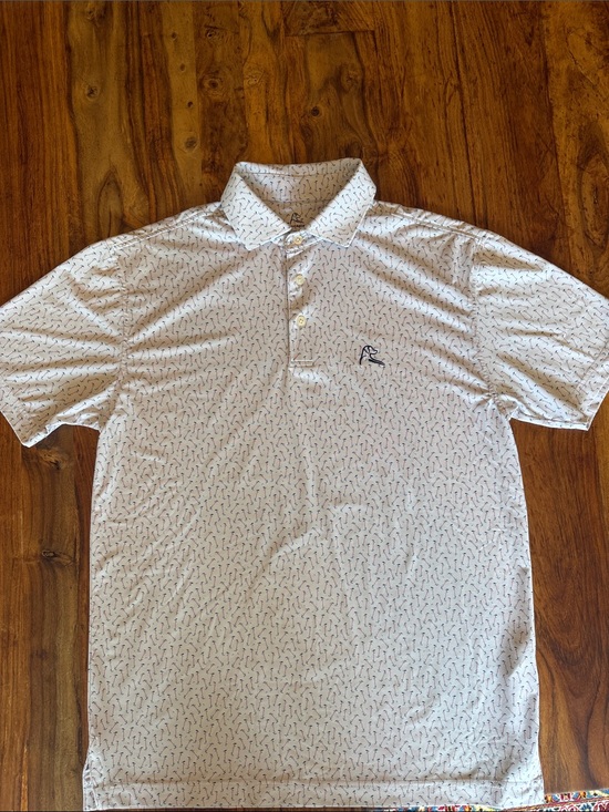 Rhoback Other - Mens Rhoback Small Performance Polo Shirt - Preppy Golf Club Print💙❤️